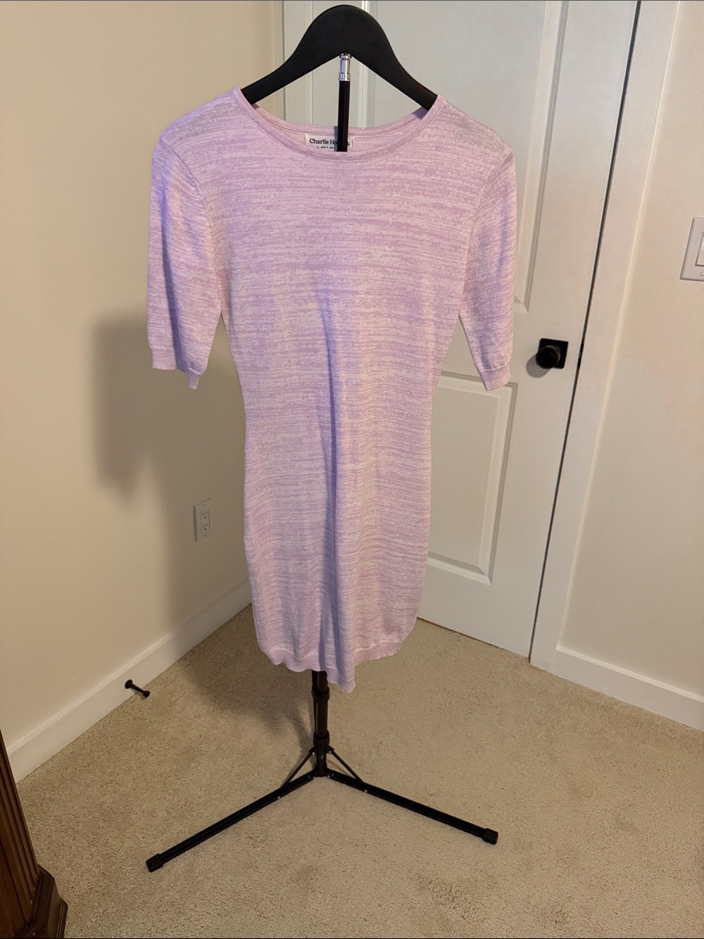 NWT Charter Club Lilac Heathered Knit Midi Dress